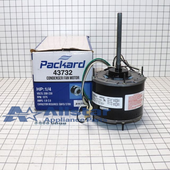 43732 Packard 5-5/8" PSC Condenser Fan Motor 1/4 HP 1075RPM
