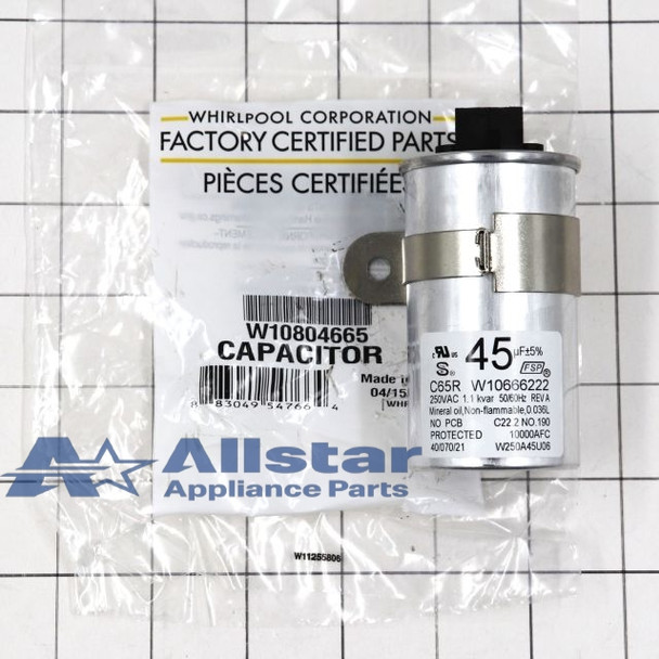 Part Number W10804665 replaces W10278556, W10666222, W10804665VP