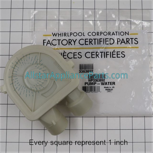 Part Number WP3363892 replaces 3352496, 3363892, WP3363892VP