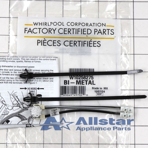 Part Number W10258275 replaces 661663, W10136048, W10258275VP, W10344801