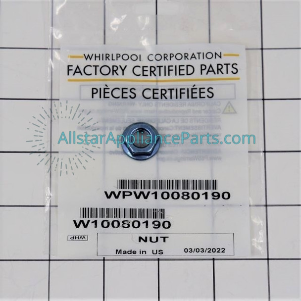 Part Number WPW10080190 replaces  W10001120,  W10080190