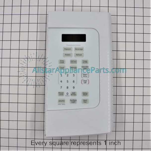 WB07X11043 GE Microwave control panel assembly white 