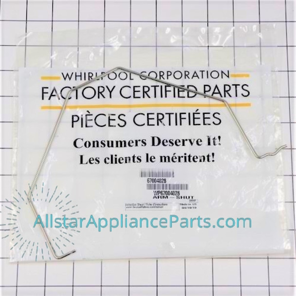 Part Number WP67004028 replaces 10884401, 12868001, 4344400, 67001257, 67004028, 8170939, 8171289, D7813101, W10187808