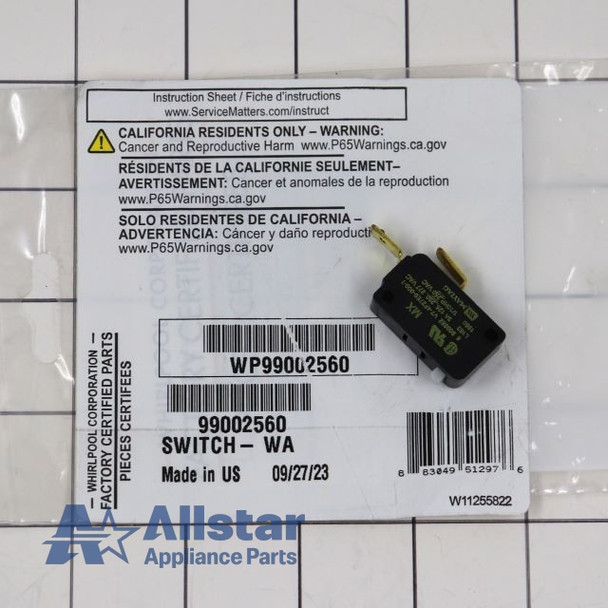 Part Number WP99002560 replaces  757011,  900882,  99002560