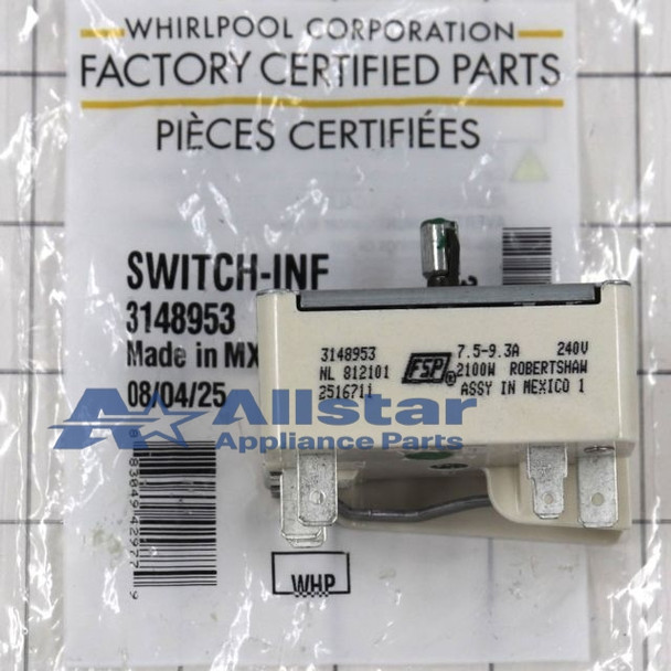 Part Number WP3148953 replaces  3148953,  WP3148953VP