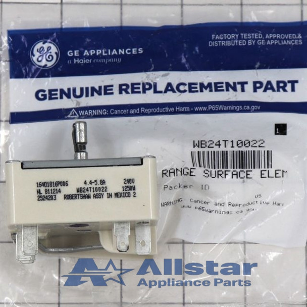 GE Range Surface Element Switch (1250W) WB24T10022