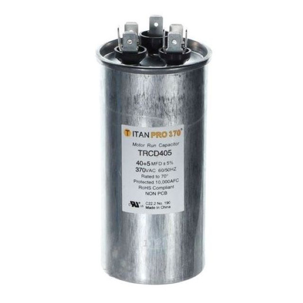 TRCD405 Titan Pro Round Dual Motor Run Capacitor 40/5 MFD (370V)