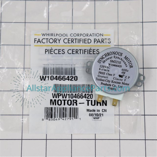 Whirlpool Microwave Turntable Motor WPW10466420