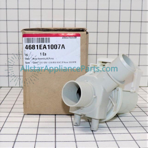 LG Washing Machine Pump Motor Assembly 4681EA1007A