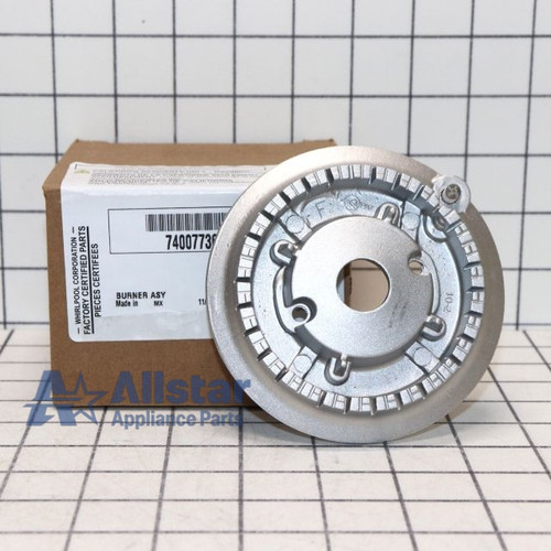 Genuine Whirlpool 74007736 OEM XL Burner Assembly – Direct Replacement For Cooktop Range