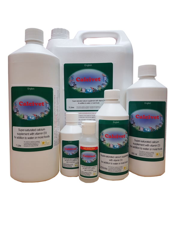 Liquid calcium supplement for birds with added vitamin D3