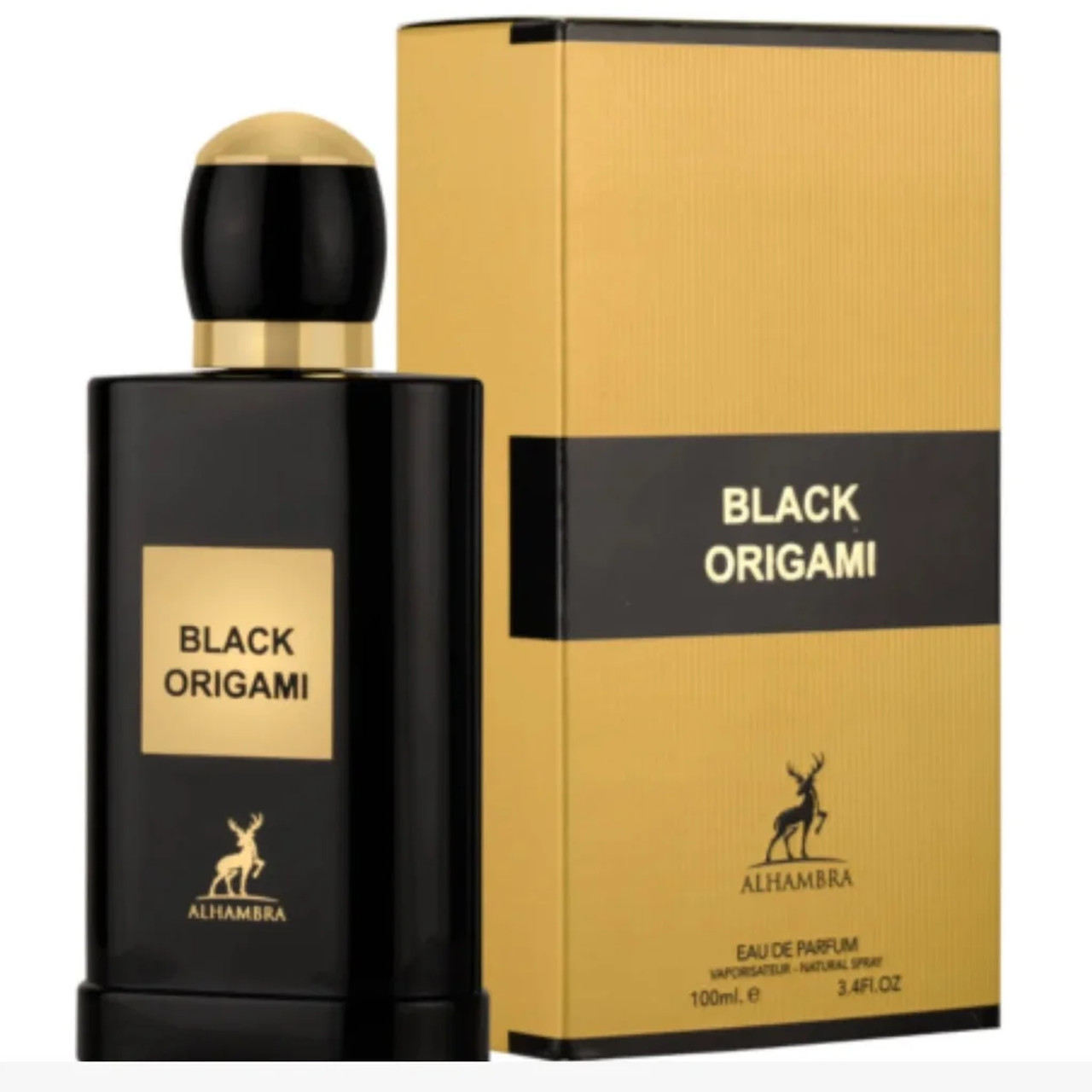 Experience the Ultimate in Luxury with Alhambra Black Origami Eau de Parfum  100ml