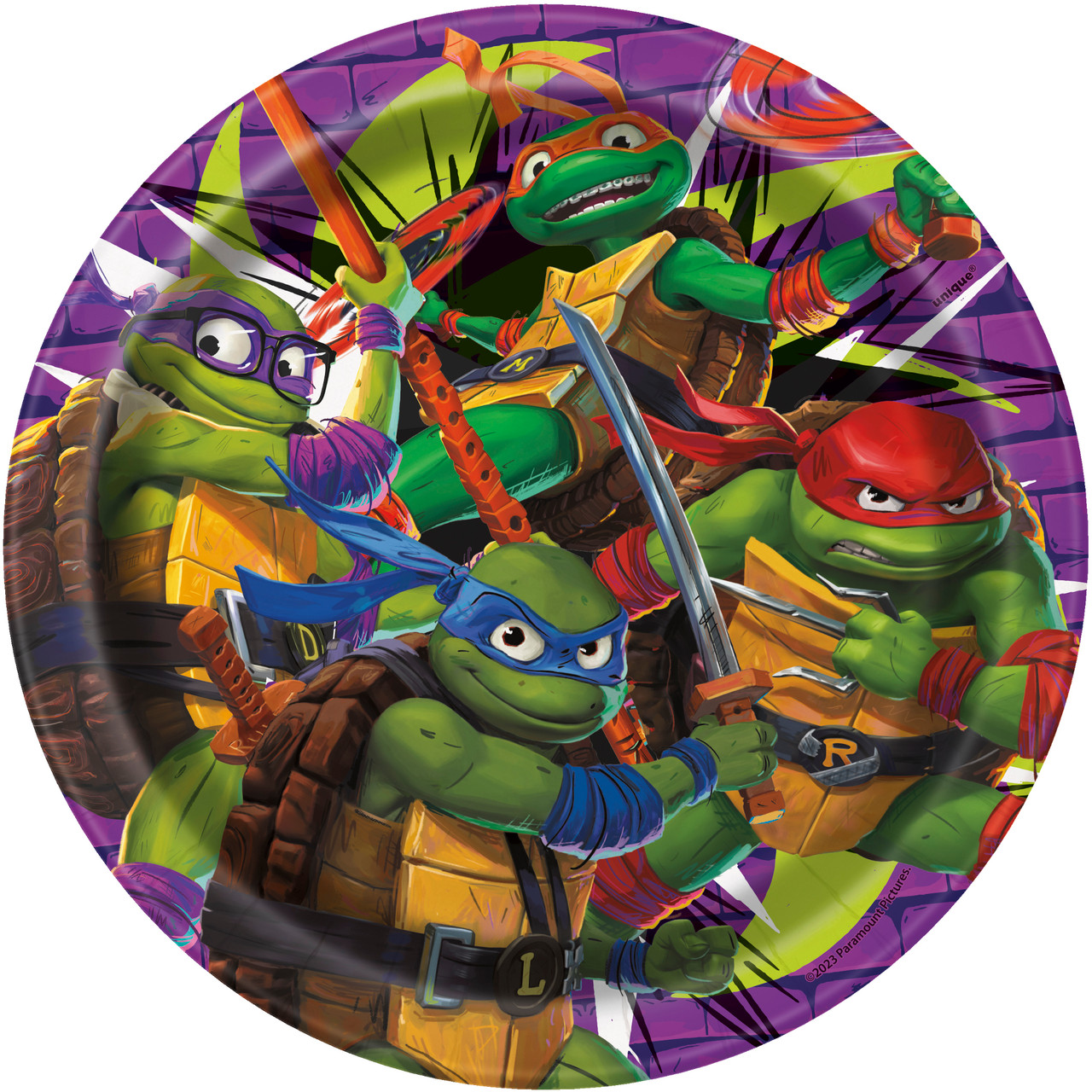 TMNT Mutant Ninja Turtles Birthday Party Supplies Decoration Favors Bundle for 16 Includes Plates, Cups, Napkins, Table Cover, Loot Bags, Paper