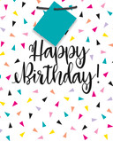 Triangle Confetti Birthday Gift Bags  9" x 7"