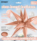 40" Jumbo Star Burst Balloon Metallic Rose Gold