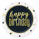 Metallic Happy Birthday Small Plates