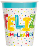 8ct Feliz Cumpleanos Happy Birthday  9oz Cups