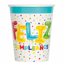 8ct Feliz Cumpleanos Happy Birthday  9oz Cups