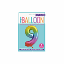 Vibrant party balloon number 9 for photo backdrop