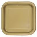 Gold Square Paper Plates – 8 3/4 in, 14 ct