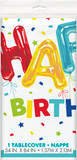 Happy Balloon Birthday rectangular plastic tablecover