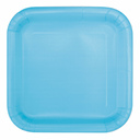 Square powder blue party plate