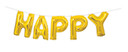 Happy Birthday Gold Balloon Kit - 13 Piece Set, displayed against a festive background, perfect for birthday celebrations.