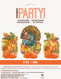 Unique Party honeycomb turkey and pumpkin decorations 3 count fall Thanksgiving table décor