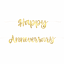 Gold “Happy Anniversary” party decoration