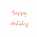 Happy Birthday Rose Gold Banner – 7 ft Long