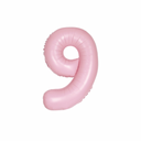 Elegant pale pink number 9 balloon for party backdro