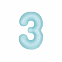 Gentle blue number 3 balloon for party backdrop