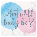 gender reveal party small paper napkins 16-count