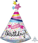 36'' Holographic Happy Birthday Sparkle Banner Foil Balloon