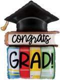 44'' Foil Shape Congrats Grad Hat Foil Balloon