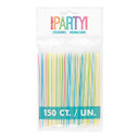 Striped stirred straws 150 count disposable party straws