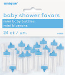 Blue Mini Baby Bottles Favors 24ct