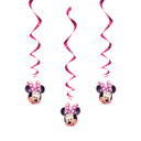Disney Iconic Minnie Mouse Hanging Swirl Decorations 26" 3ct