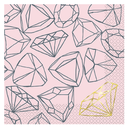 pink diamonds bachelorette large paper napkins 16-count