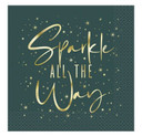 Modern Christmas '' Sparkle All The Way '' Lunch Napkins (20ct)
