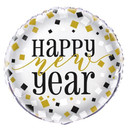 Bulk Black/Gold/Silver New Year Foil Balloon 18''