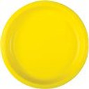 Add a Pop of Vibrant Color with Neon Yellow 9-inch Round Paper Plates (16ct)