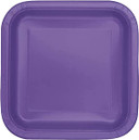 Add a Pop of Color: 16-Pack of Square Dessert Plates, Neon Purple, 18cm - Disposable Elegance for Your Sweet Delights