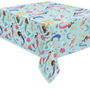 Undersea Splendor: The Little Mermaid Plastic Tablecover - 54 inch x 84 inch - Set the Stage for a Magical Celebration