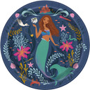 Undersea Delights: The Little Mermaid Paper Plates - 9 inch (8ct) - Dive into Magical Dinin