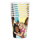 Barbie-Themed Refreshments: Barbie Paper Cups - 9 oz (8ct) - Drink with Fashionable Flair
