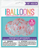 5 balloons hearts Confetti Balloons