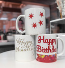 Customizable White Ceramic Mug - 11oz for Personalized Designs