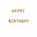 Happy Birthday letter candles 13 letters