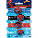 Packaged set of four Spider-Man bracelets in different colors.